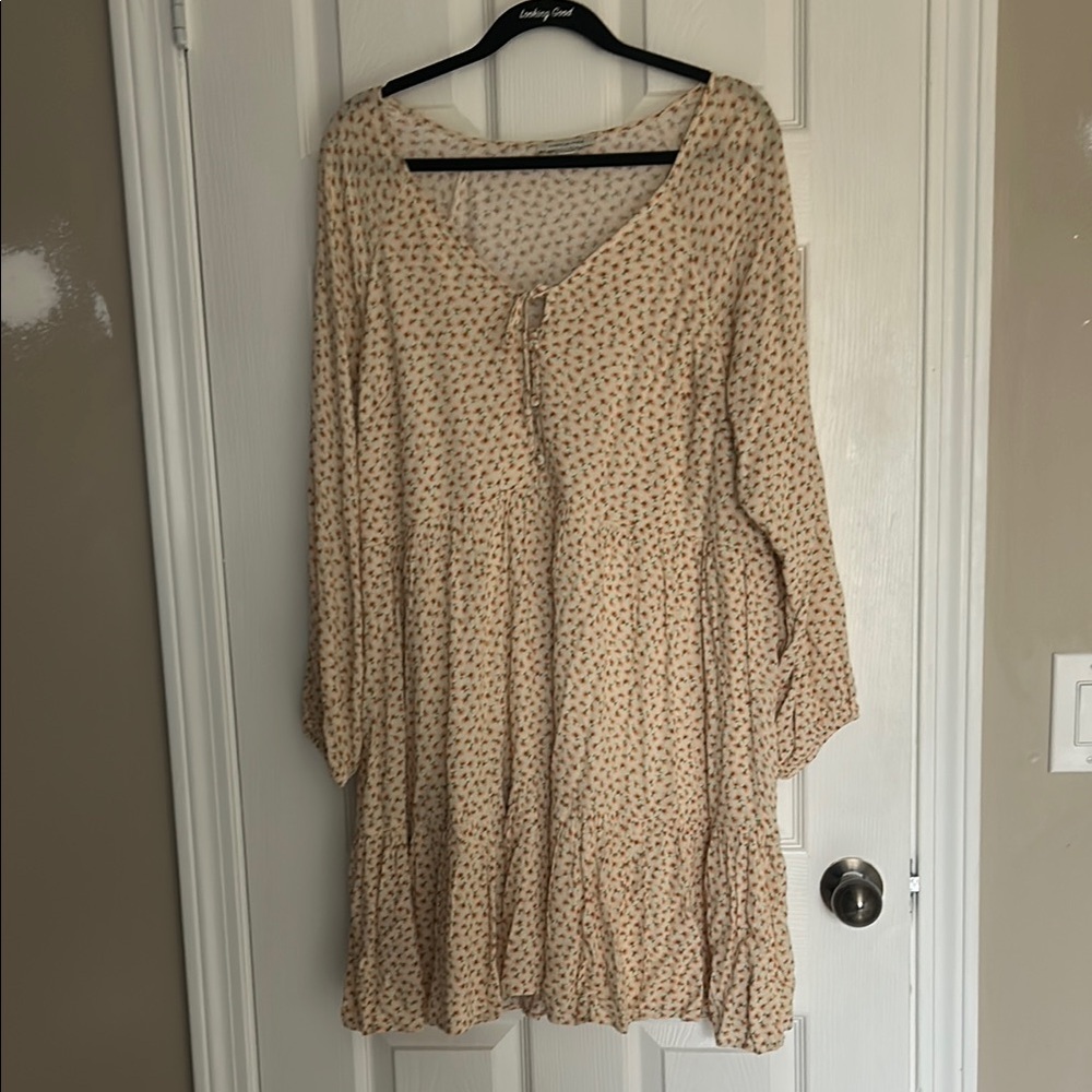 Cream Floral Dress